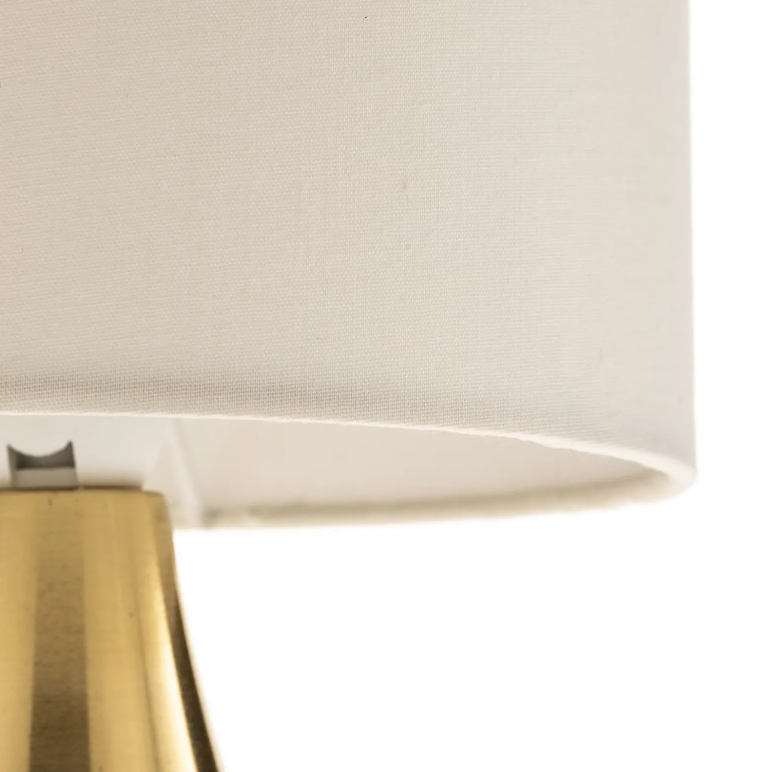 Lámpara de mesa Ottone con pantalla textil, latón