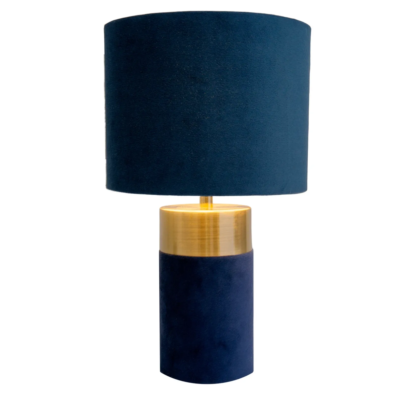 Lámpara de mesa 3189512, pantalla textil, azul
