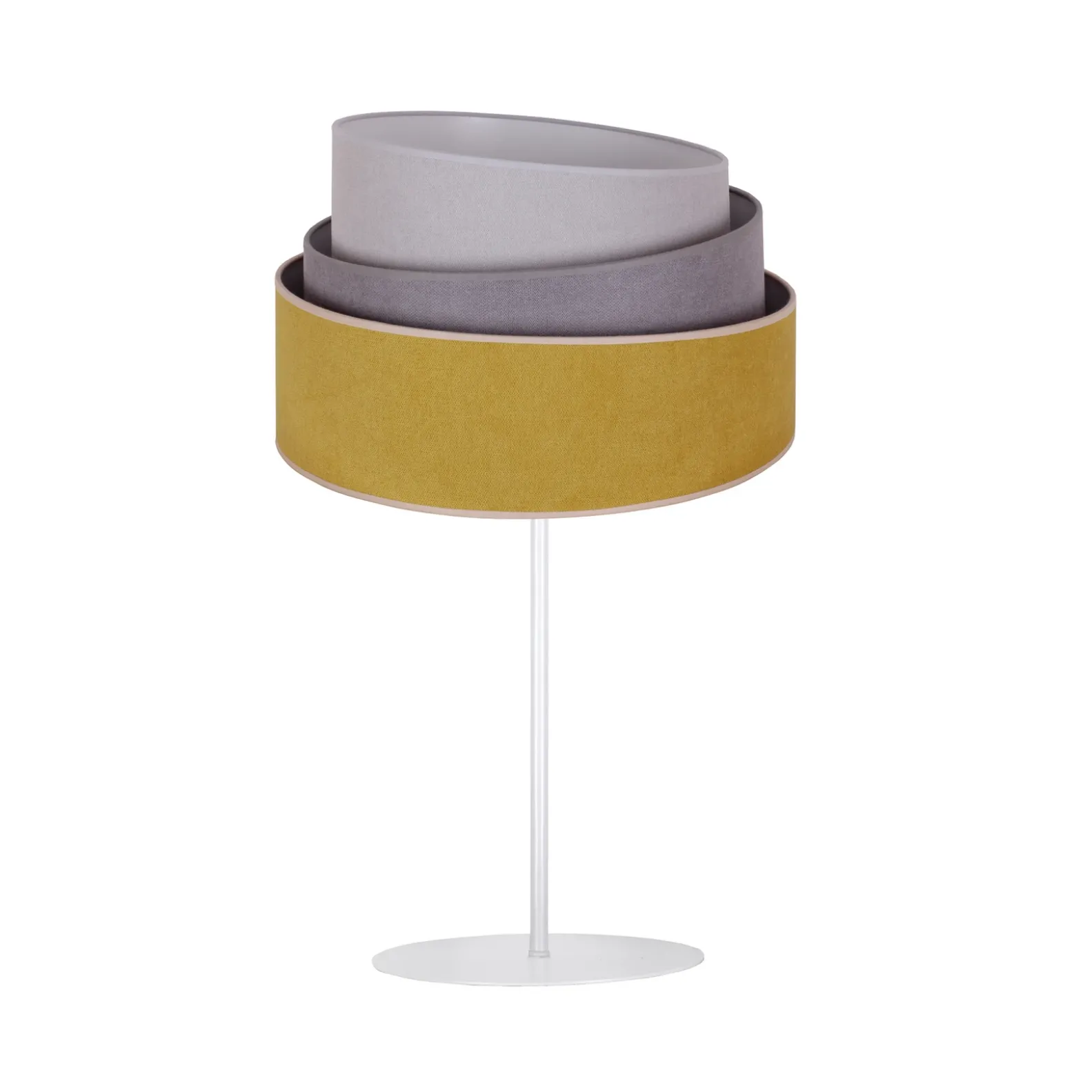 Lámpara de mesa Pastell Trio mostaza/gris/gris claro H 50 cm