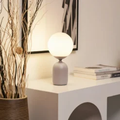 Lámpara de mesa Pauleen GLOWING CHARM, gris, 30 cm, cerámica/vidrio