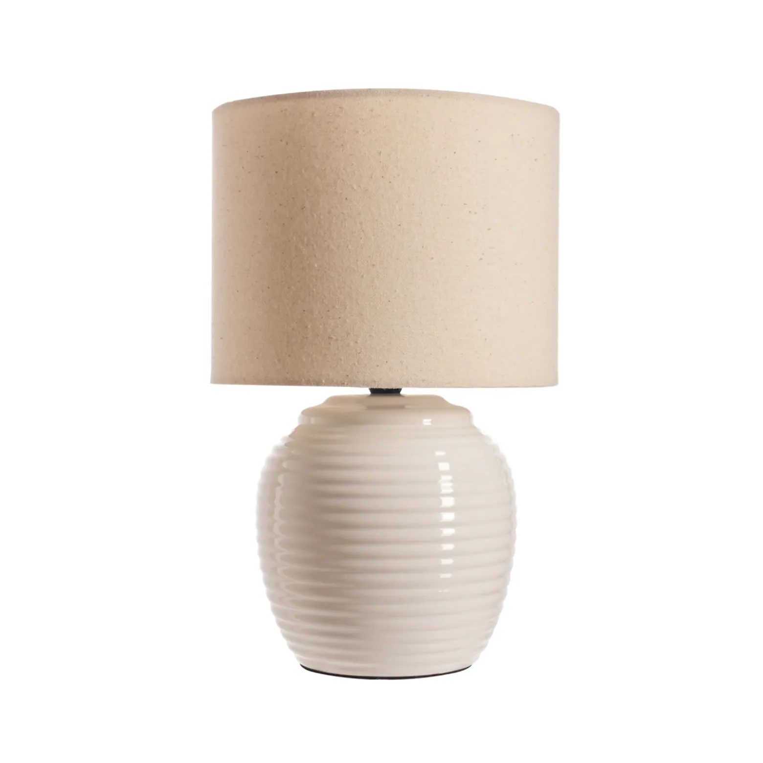 Lámpara de mesa Pauleen LOVELY CHARM, beige, altura 33 cm, tejido