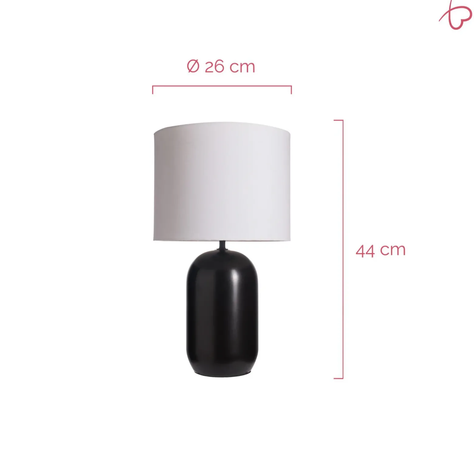 Lámpara de mesa Pauleen MYSTIC SHINE, blanco/negro, altura 30 cm