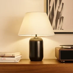 Lámpara de mesa Pauleen MYSTIC SHINE, blanco/negro, altura 45 cm