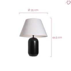 Lámpara de mesa Pauleen MYSTIC SHINE, blanco/negro, altura 45 cm