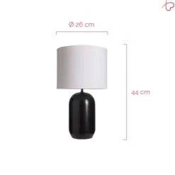 Lámpara de mesa Pauleen MYSTIC SHINE, blanco/negro, altura 30 cm