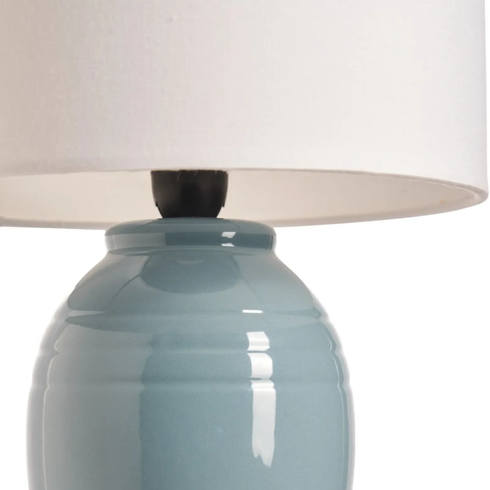 Lámpara de mesa Pauleen SEA RHYTHM, blanca/azul, altura 30 cm, cerámica