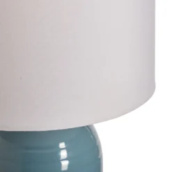 Lámpara de mesa Pauleen SEA RHYTHM, blanca/azul, altura 30 cm, cerámica