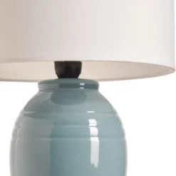 Lámpara de mesa Pauleen SEA RHYTHM, blanca/azul, altura 30 cm, cerámica