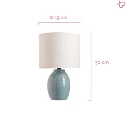 Lámpara de mesa Pauleen SEA RHYTHM, blanca/azul, altura 30 cm, cerámica