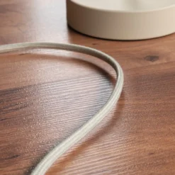 Lámpara de mesa Paulmann Stellan II, color crema, altura 40 cm, tejido