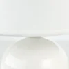 Lámpara de mesa Primo, blanca, Ø 19 cm, textil/cerámica
