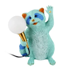 Lámpara de mesa Racoon de KARE, multicolor, resina sintética, altura 31 cm