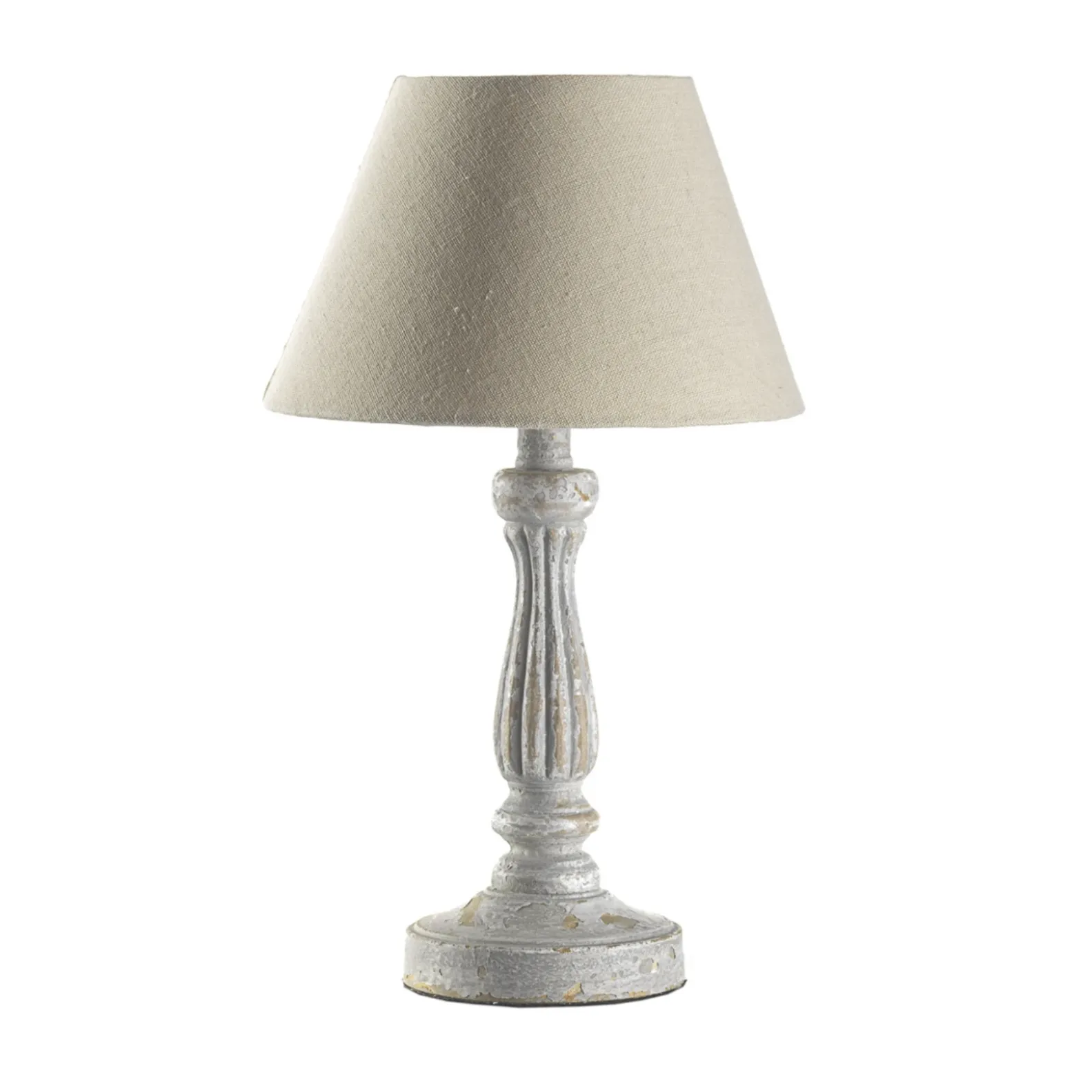 Lámpara de mesa Raffy de madera envejecida