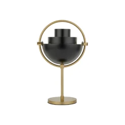 Lámpara de mesa recargable Gubi Multi-Lite, latón/negro, 30 cm
