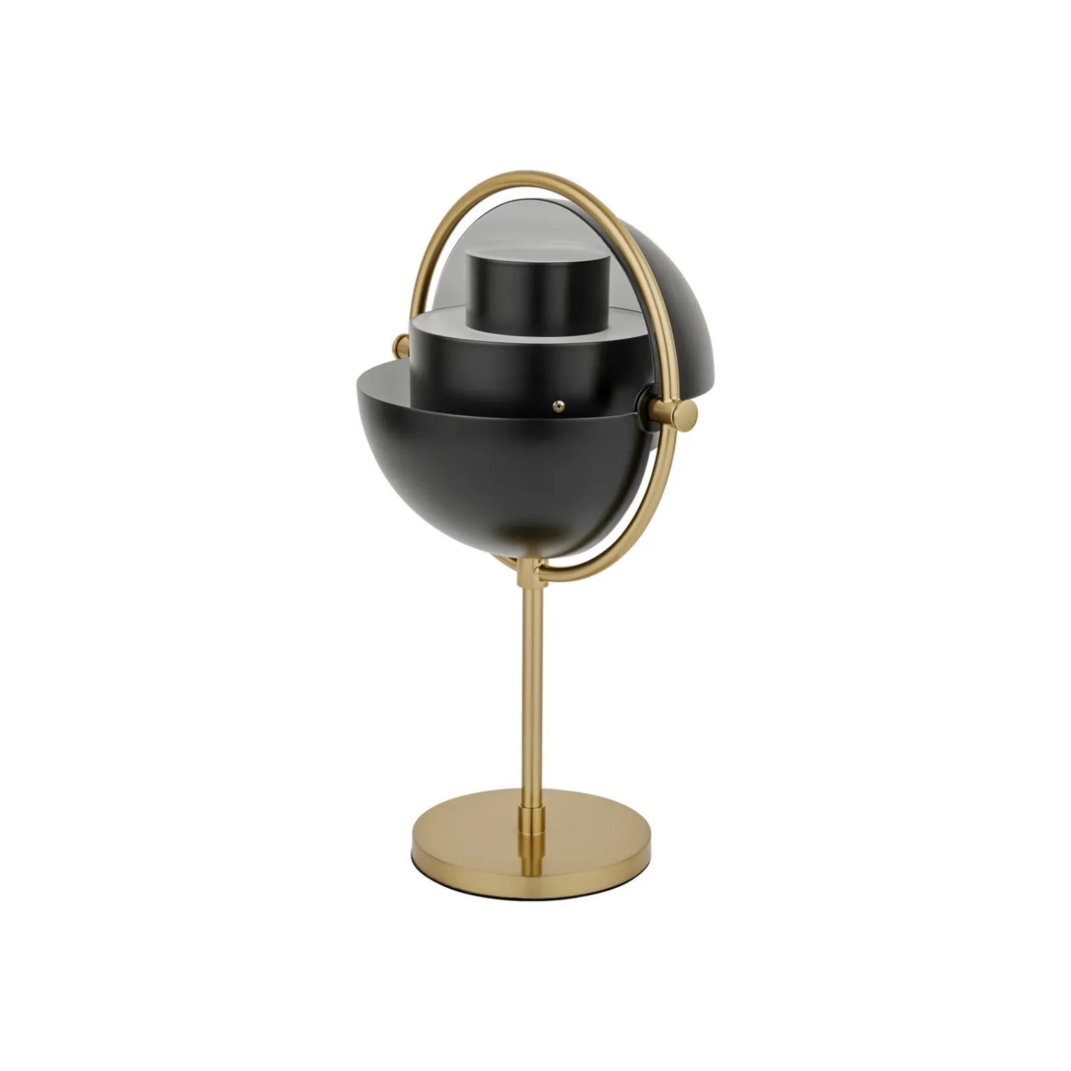 Lámpara de mesa recargable Gubi Multi-Lite, latón/negro, 30 cm
