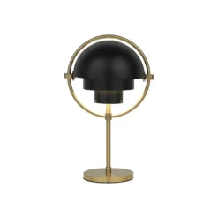 Lámpara de mesa recargable Gubi Multi-Lite, latón/negro, 30 cm