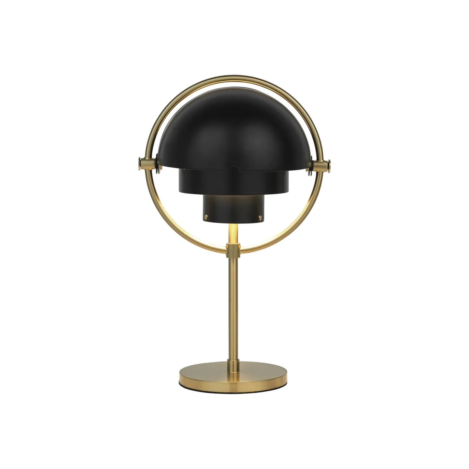 Lámpara de mesa recargable Gubi Multi-Lite, latón/negro, 30 cm