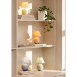 Lámpara de mesa recargable IRIS de Globen Lighting, azul, altura 23 cm, G4