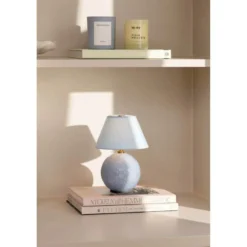 Lámpara de mesa recargable IRIS de Globen Lighting, azul, altura 23 cm, G4
