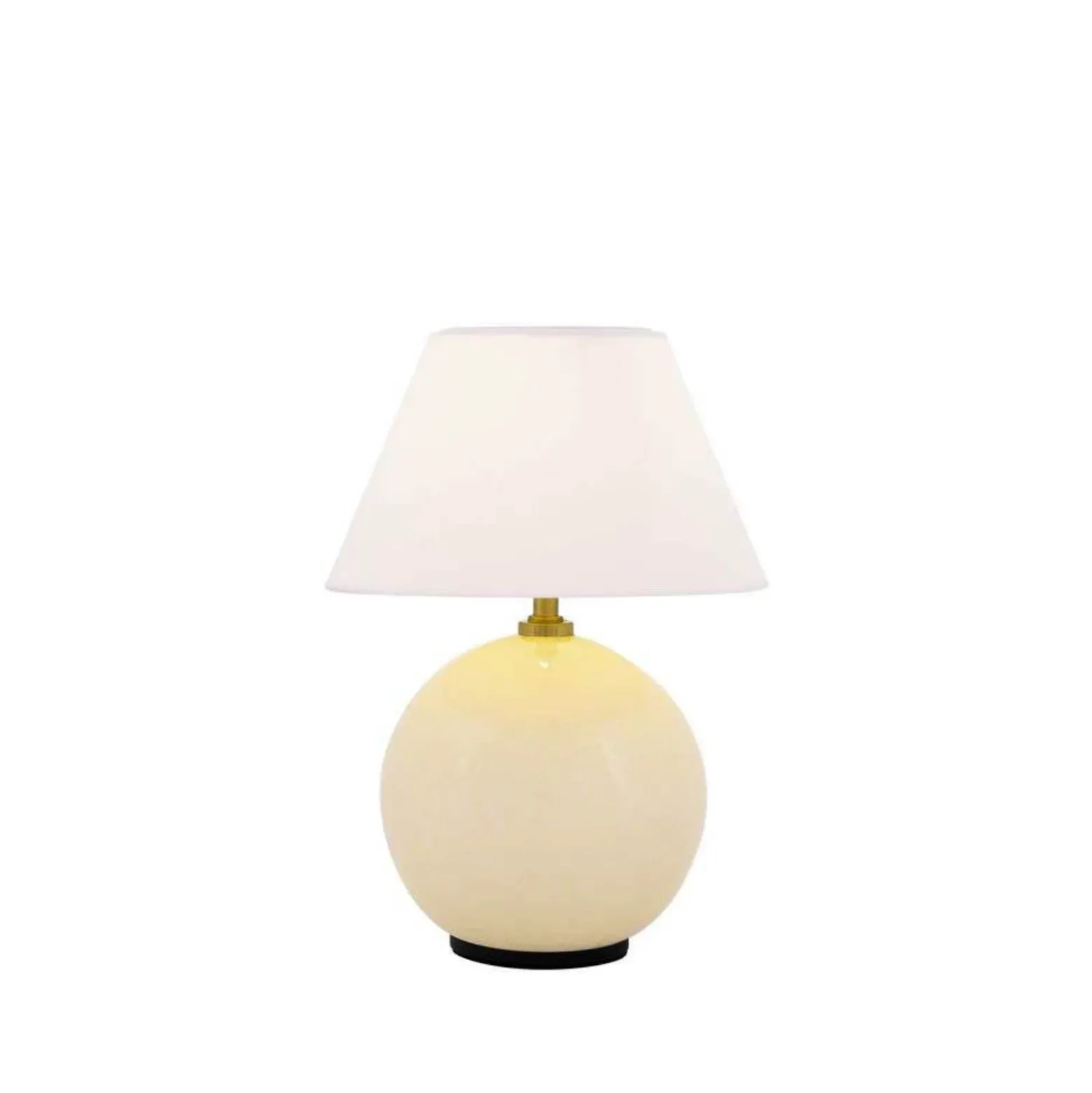 Lámpara de mesa recargable IRIS de Globen Lighting, color crema, altura 23 cm,