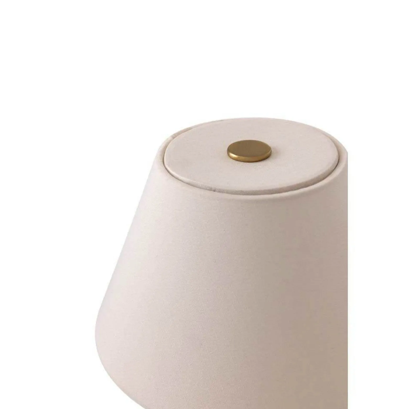 Lámpara de mesa recargable IRIS de Globen Lighting, color crema, altura 23 cm,