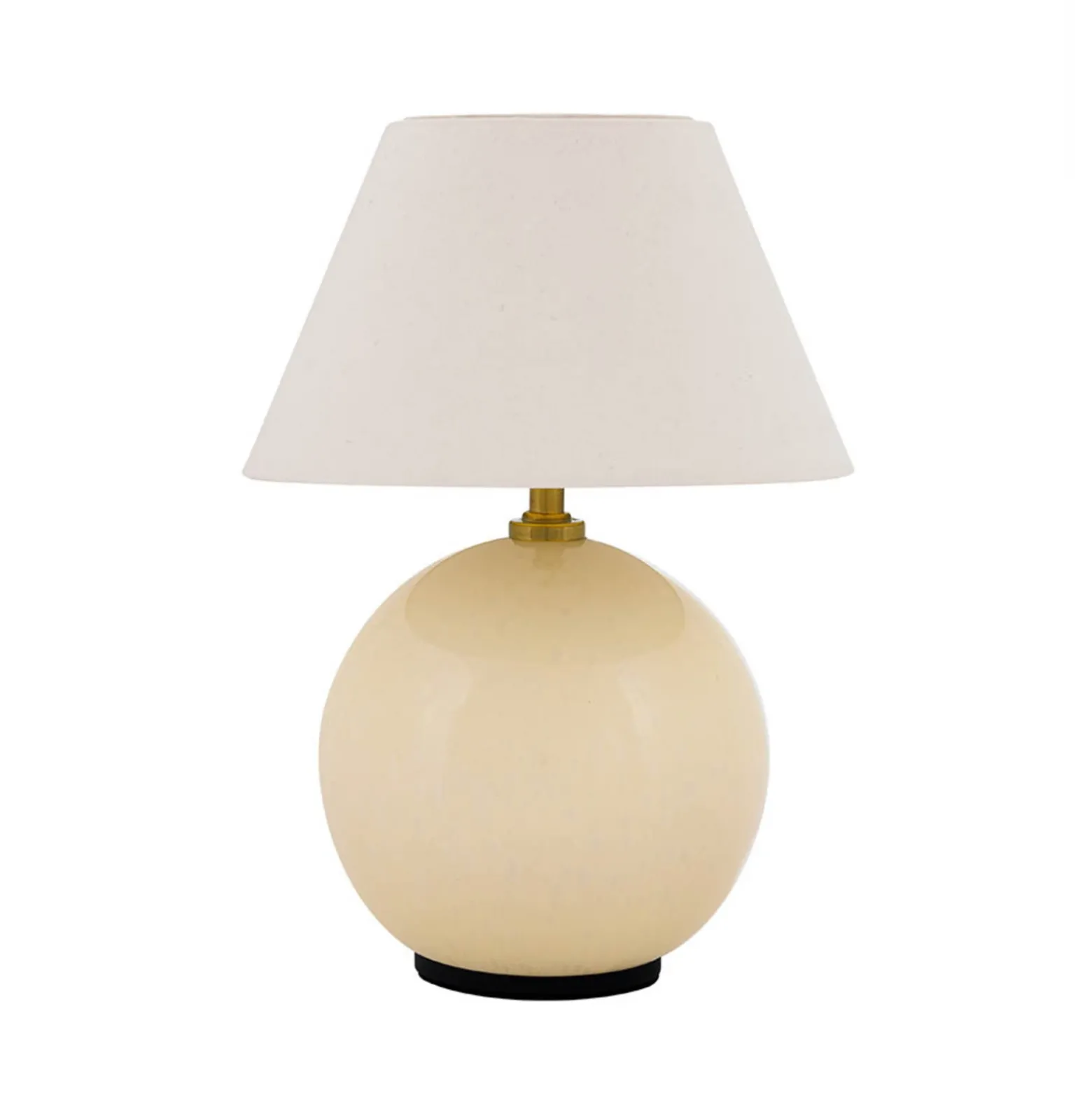 Lámpara de mesa recargable IRIS de Globen Lighting, color crema, altura 23 cm,