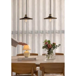 Lámpara de mesa recargable IRIS de Globen Lighting, color crema, altura 23 cm,