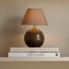 Lámpara de mesa recargable IRIS de Globen Lighting, marrón, 23 cm, G4