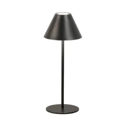 Lámpara de mesa recargable Kano LED, negra, atenuable, regulable, IP54