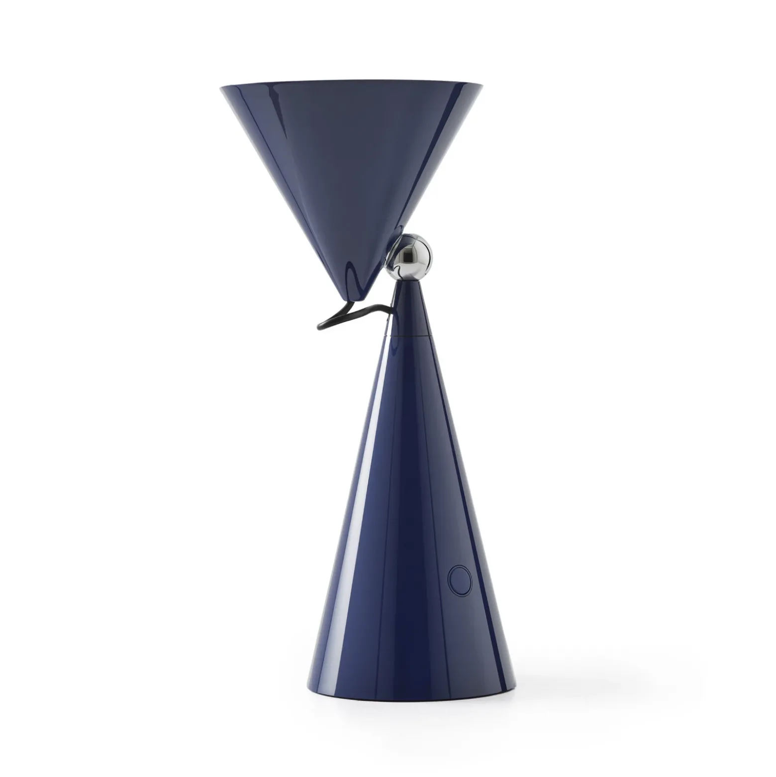 Lámpara de mesa recargable LED Pose de Tom Dixon, índigo, altura 25 cm