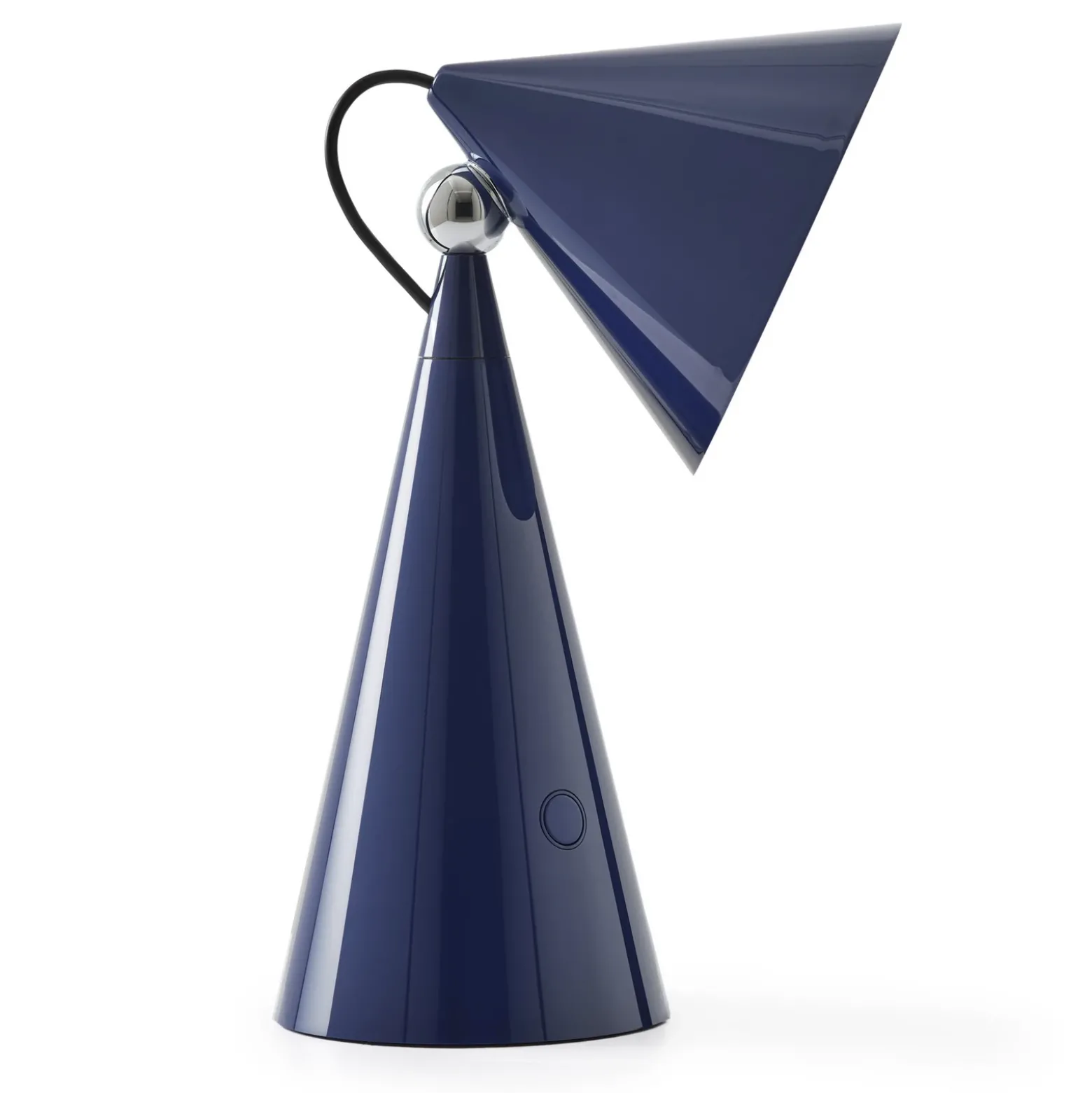 Lámpara de mesa recargable LED Pose de Tom Dixon, índigo, altura 25 cm