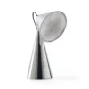 Lámpara de mesa recargable LED Pose de Tom Dixon, color plateado, altura 25 cm