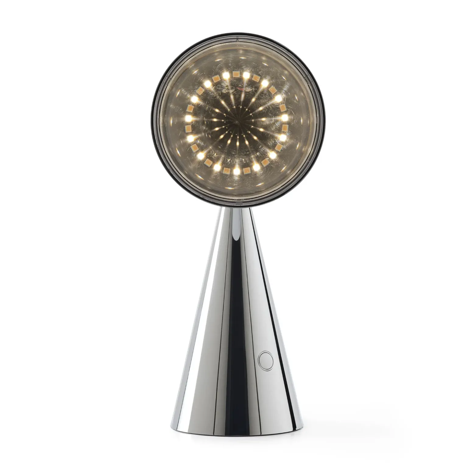 Lámpara de mesa recargable LED Pose de Tom Dixon, color plateado, altura 25 cm
