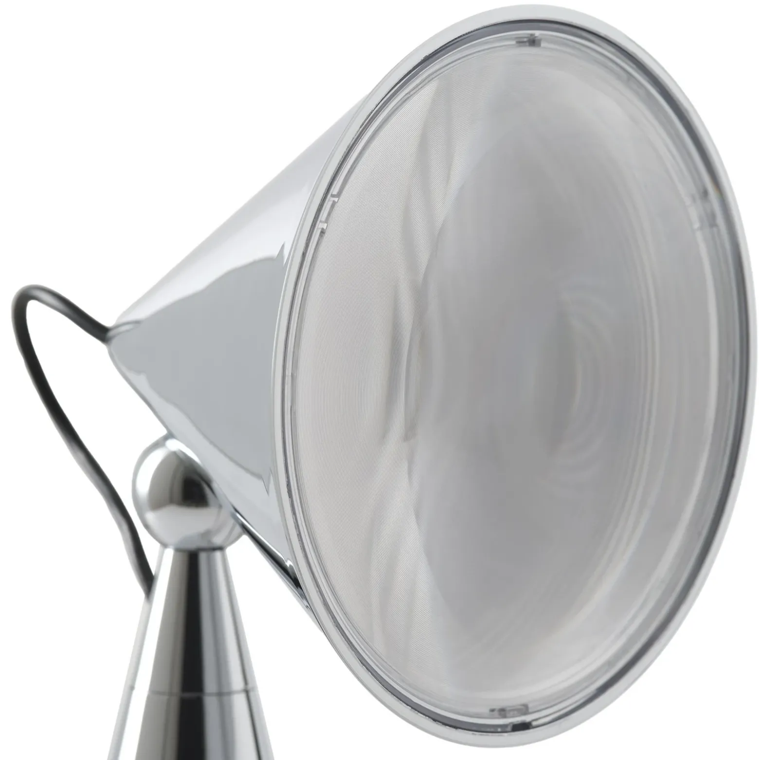 Lámpara de mesa recargable LED Pose de Tom Dixon, color plateado, altura 25 cm
