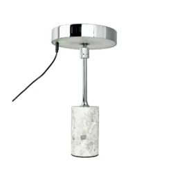Lámpara de mesa recargable LED Starlight de Dyberg Larsen, cromada/gris