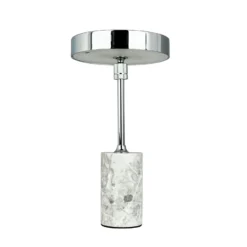 Lámpara de mesa recargable LED Starlight de Dyberg Larsen, cromada/gris