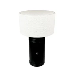 Lámpara de mesa recargable LED Mellow de Dyberg Larsen, negra, 23 cm