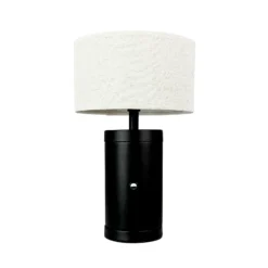 Lámpara de mesa recargable LED Mellow de Dyberg Larsen, negra, 23 cm