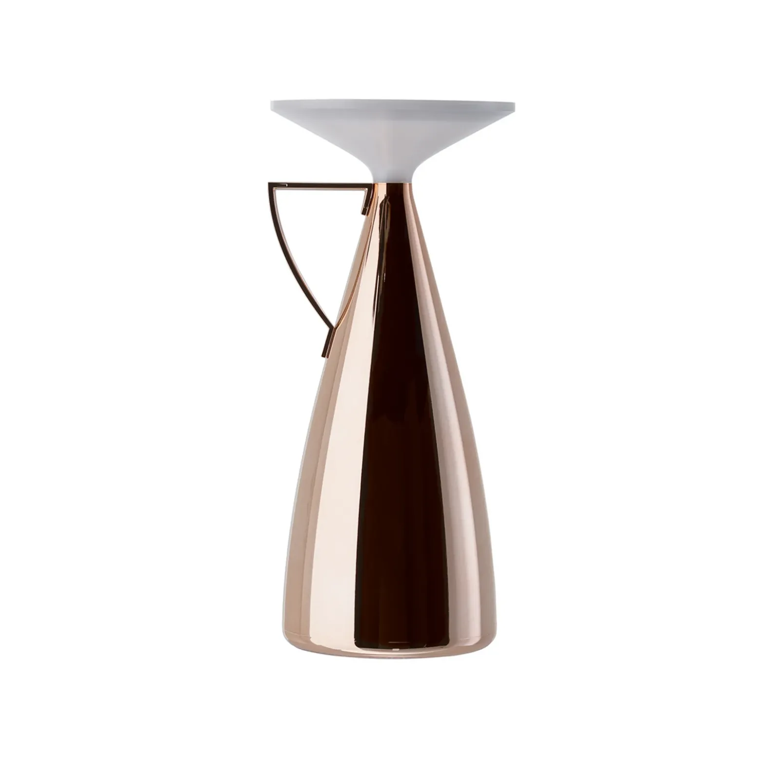 lámpara de mesa recargable LED Kartell Camomille, color cobre, atenuable