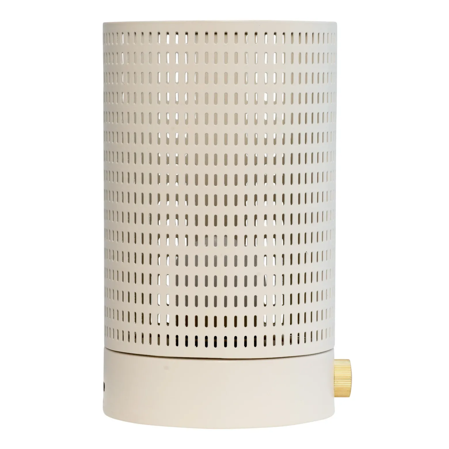 Lámpara de mesa recargable LED Mesh de Dyberg Larsen, blanca, altura 20 cm