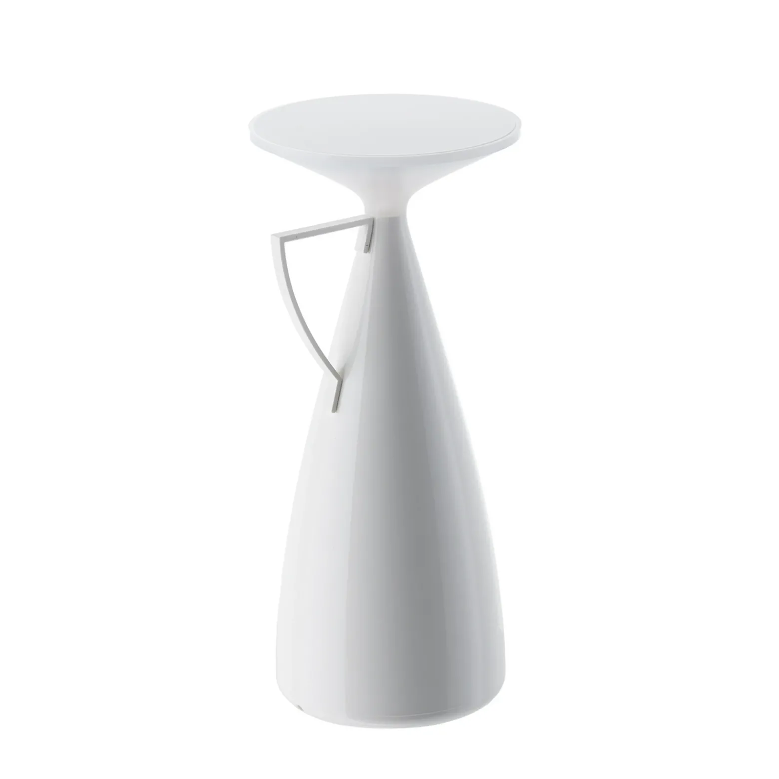 lámpara de mesa recargable LED Kartell Camomille, blanca, altura 24 cm