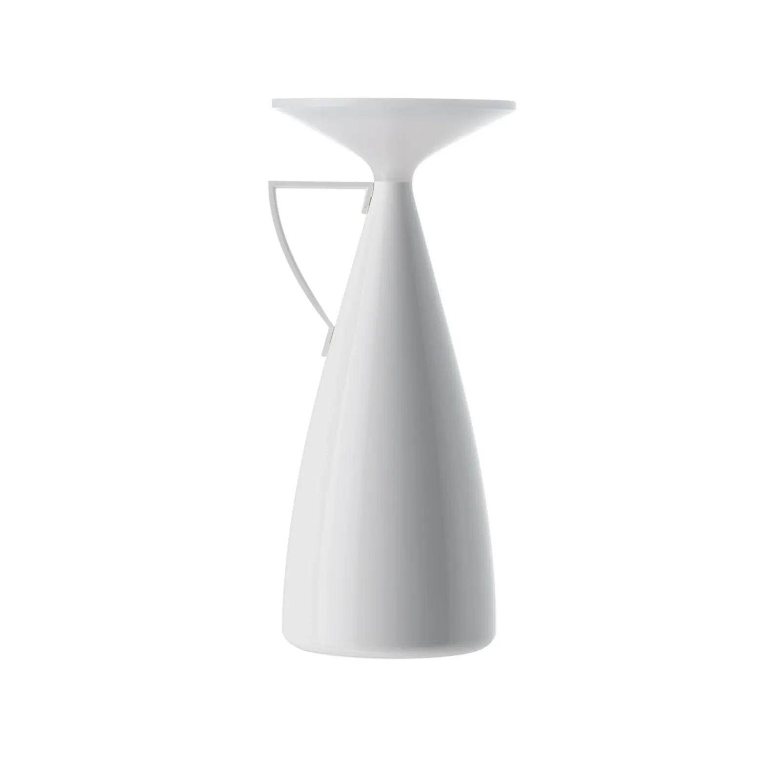 lámpara de mesa recargable LED Kartell Camomille, blanca, altura 24 cm