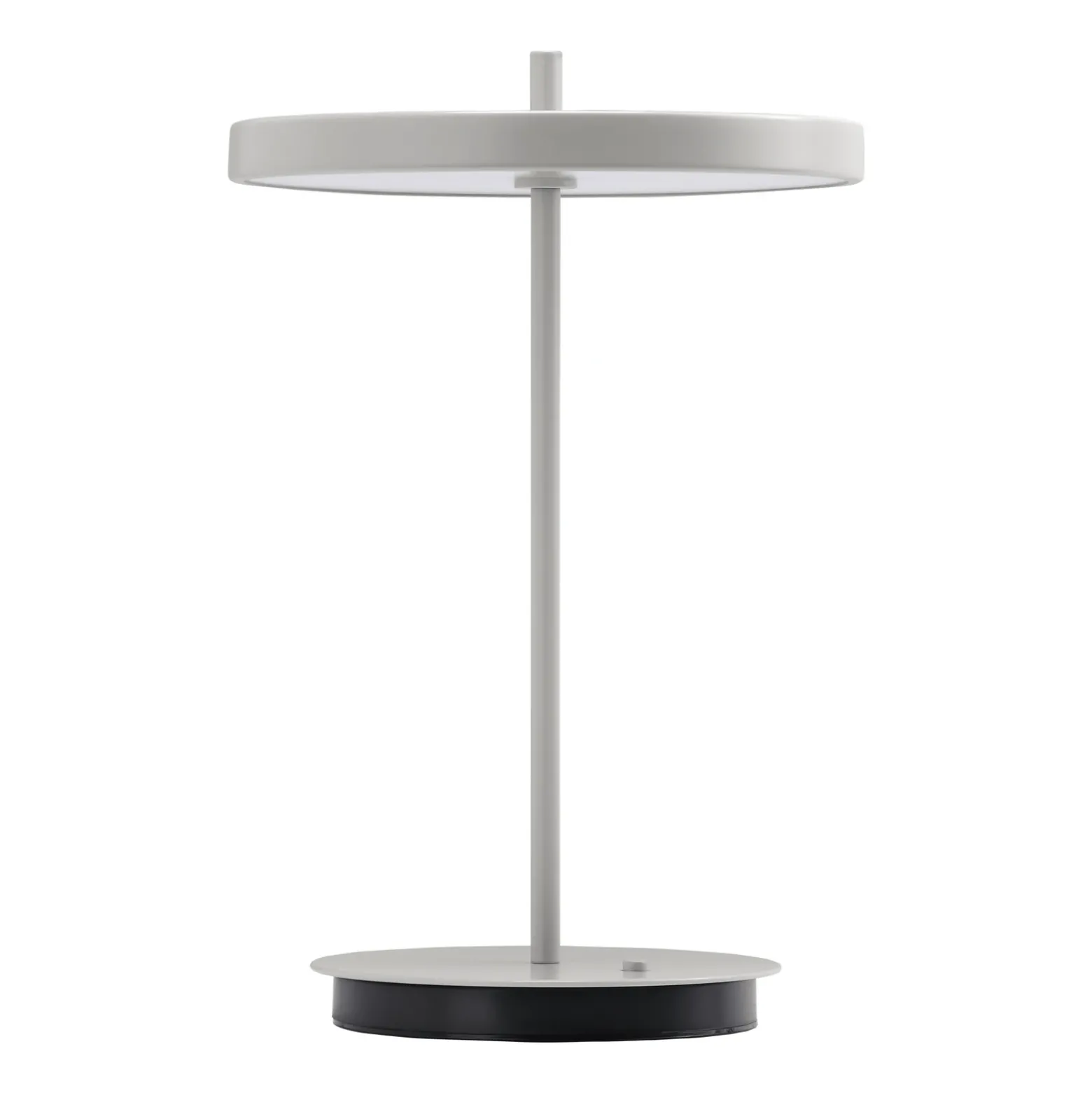 Lámpara de mesa recargable LED UMAGE Asteria Move, gris niebla liso, 31 cm