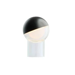 Lámpara de mesa recargable LED FRANDSEN Pila, negra, 20 cm, atenuable