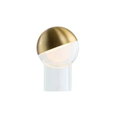Lámpara de mesa recargable LED FRANDSEN Pila, latón, 20 cm, atenuable