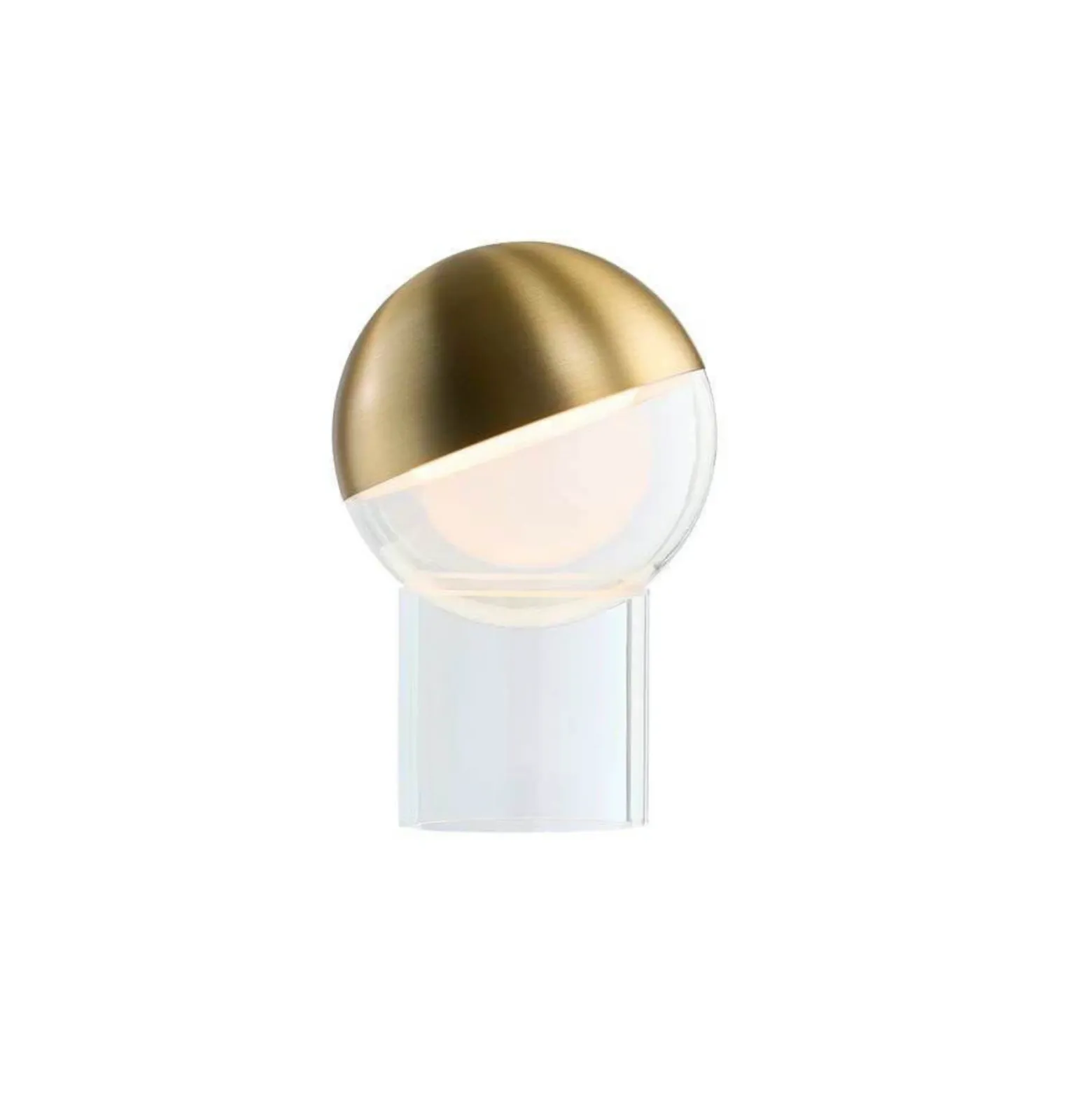 Lámpara de mesa recargable LED FRANDSEN Pila, latón, 20 cm, atenuable