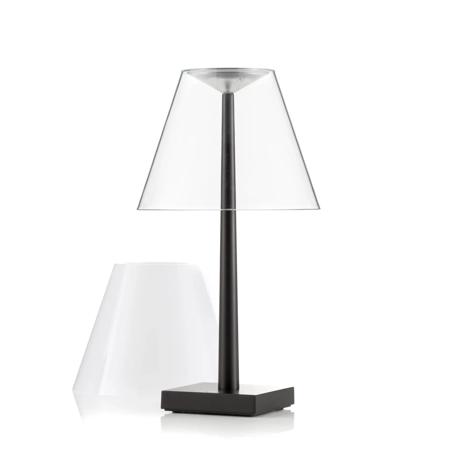 Lámpara de mesa recargable LED Rotaliana Dina+ T1 negra