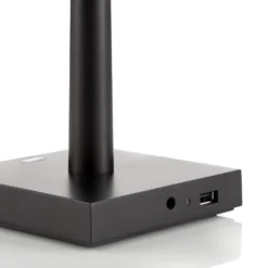 Lámpara de mesa recargable LED Rotaliana Dina+ T1 negra