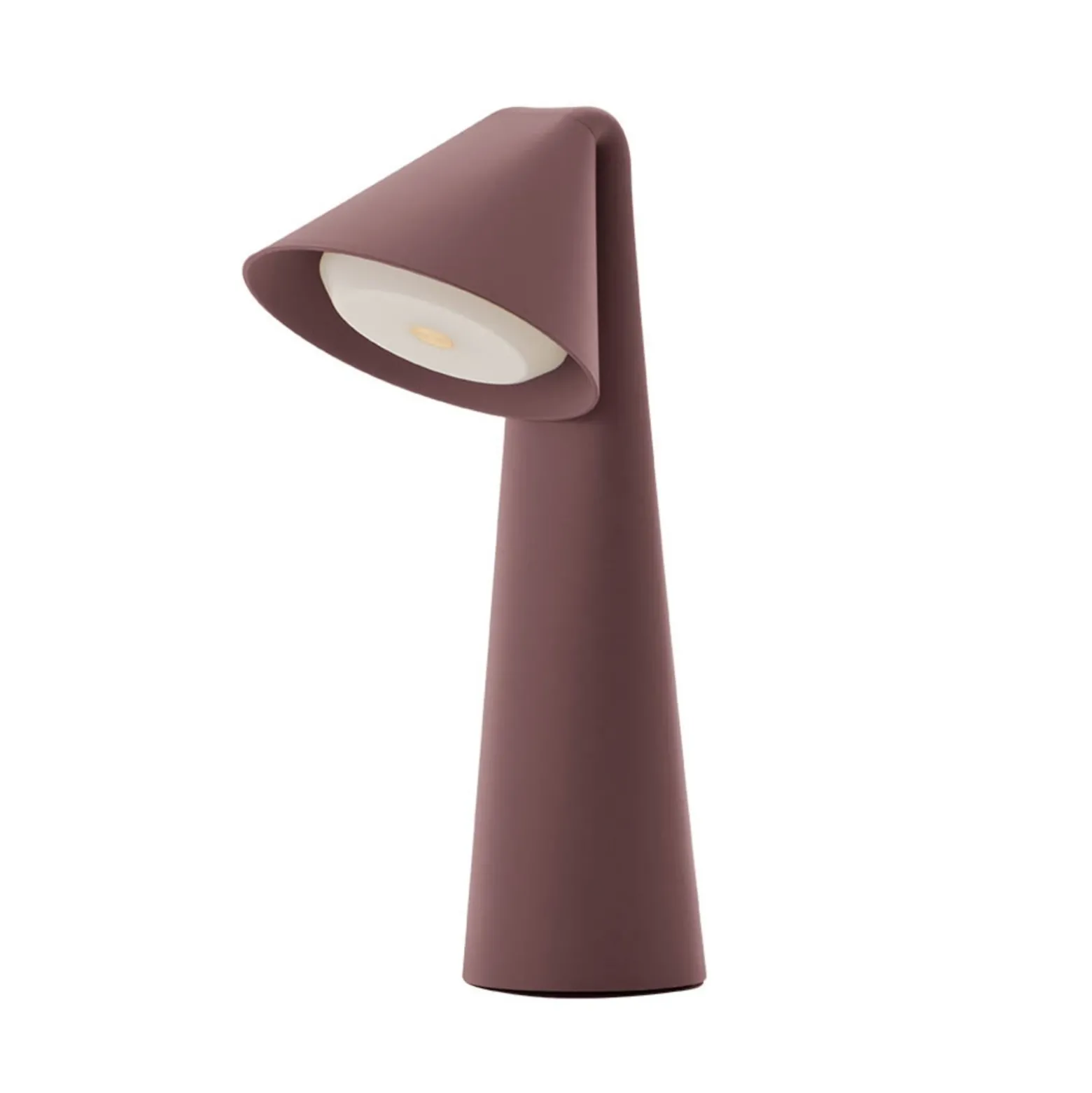 Lámpara de mesa recargable LED FRANDSEN Ami, marrón, 32 cm, atenuable