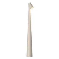 Lámpara de mesa recargable LED Africa de Vibia, altura 45 cm, beige claro